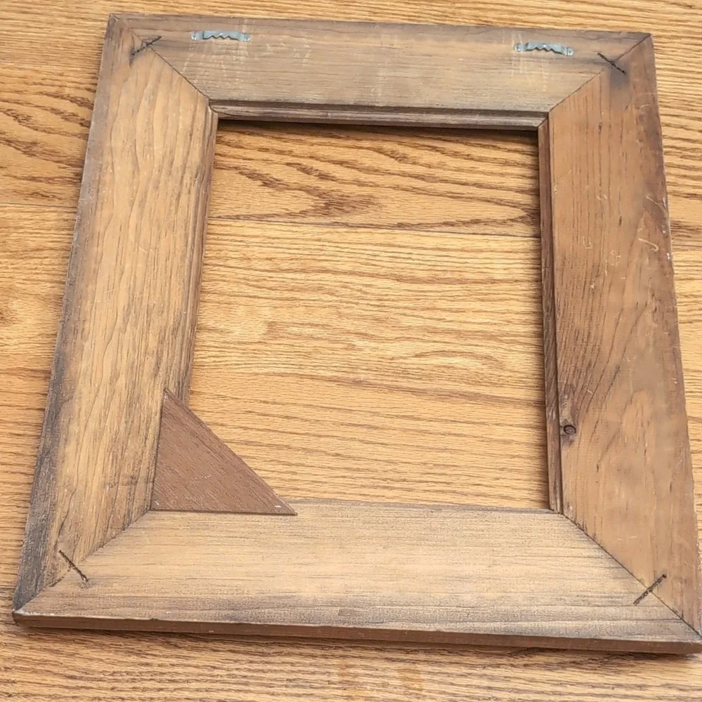 Vintage Ornate Wood Picture Frame 18x15 Brown Decorative Carving The Rose